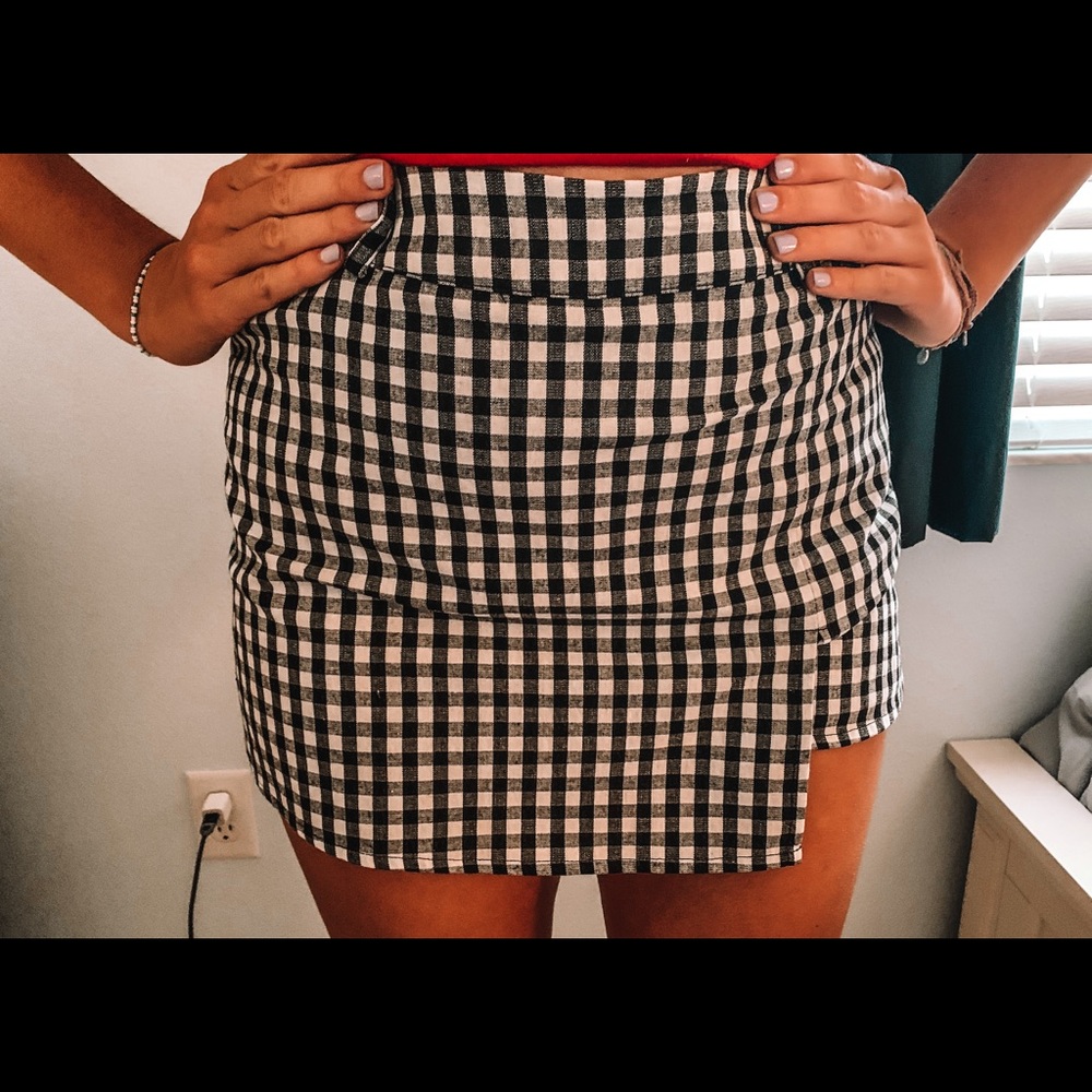 LA Hearts Womens Gingham Skort